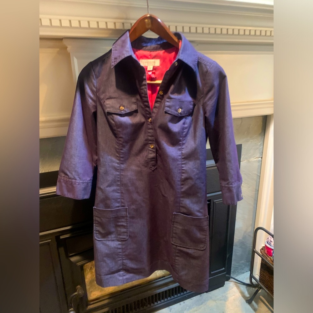 Isaac Mizrahi Jean dress fully lined in pink